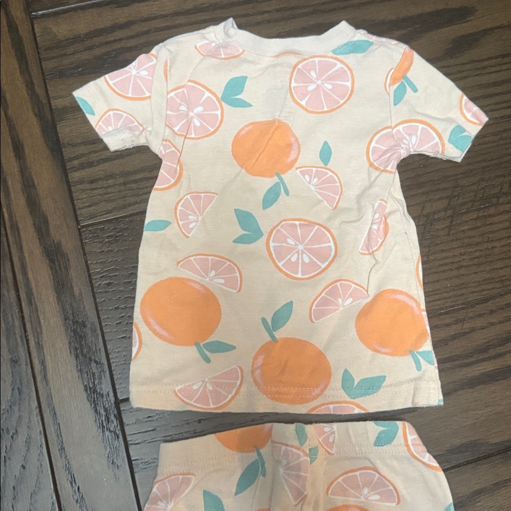 Carter's 12 Month Pajama Separates, Set of Two. Clementines and Stripes - Picture 11 of 11